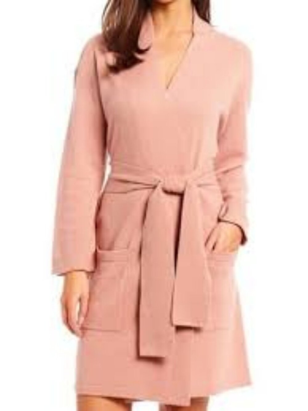 Van Winkle Pink Cashmere Long Cardigan Sweater L